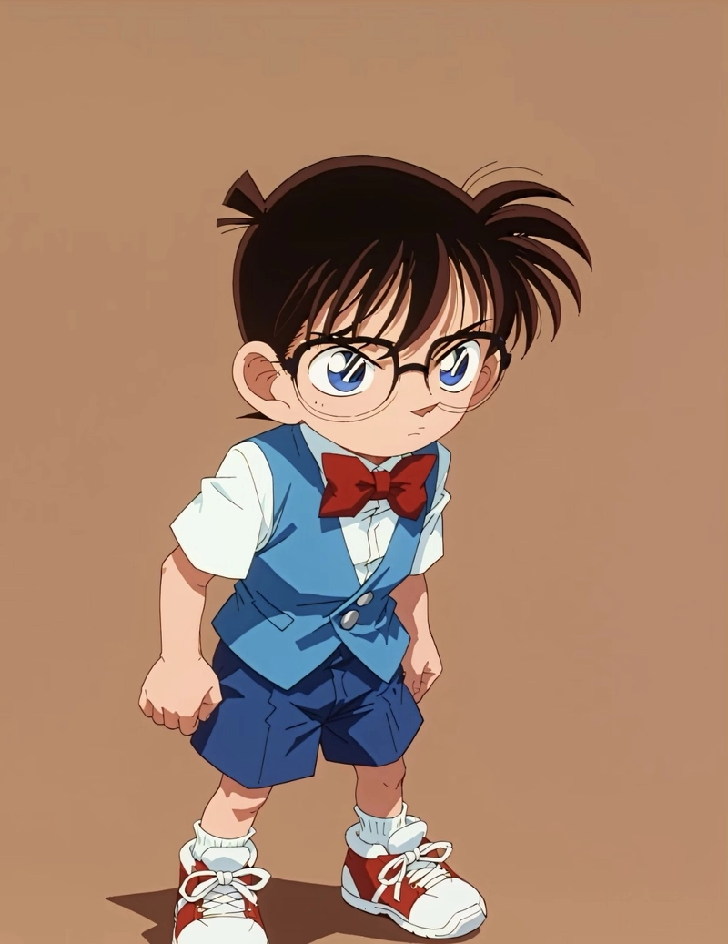 Ảnh Conan đứng giữa hiện trường vụ án bí ẩn