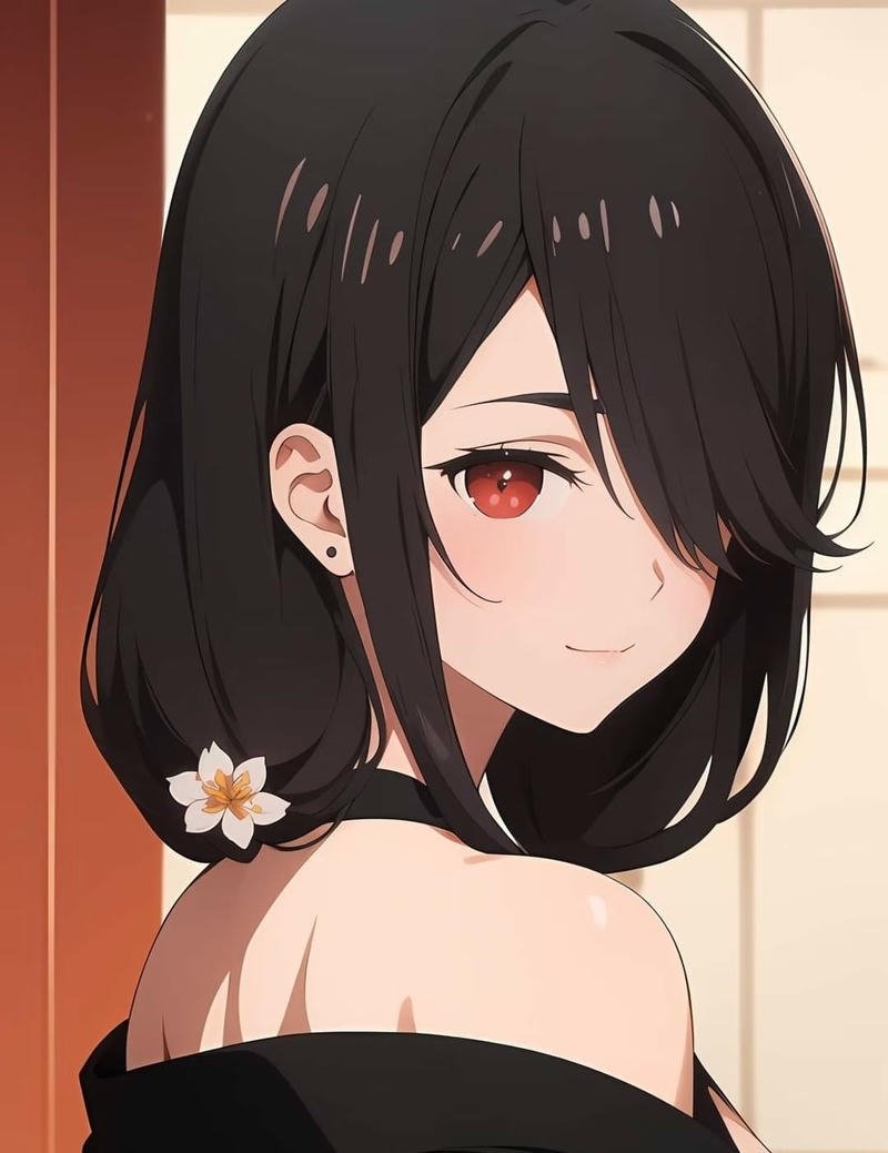 Ảnh Kurumi anime phong cách quyến rũ nhẹ