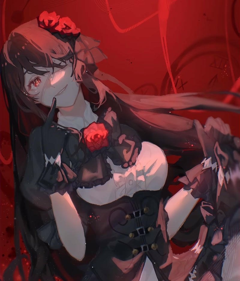 Ảnh Kurumi anime trong khung cảnh đêm u tối