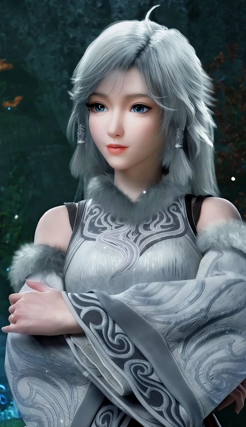 Ảnh Ngân Nguyệt tiên tử xuất hiện nổi bật giữa khung cảnh fantasy