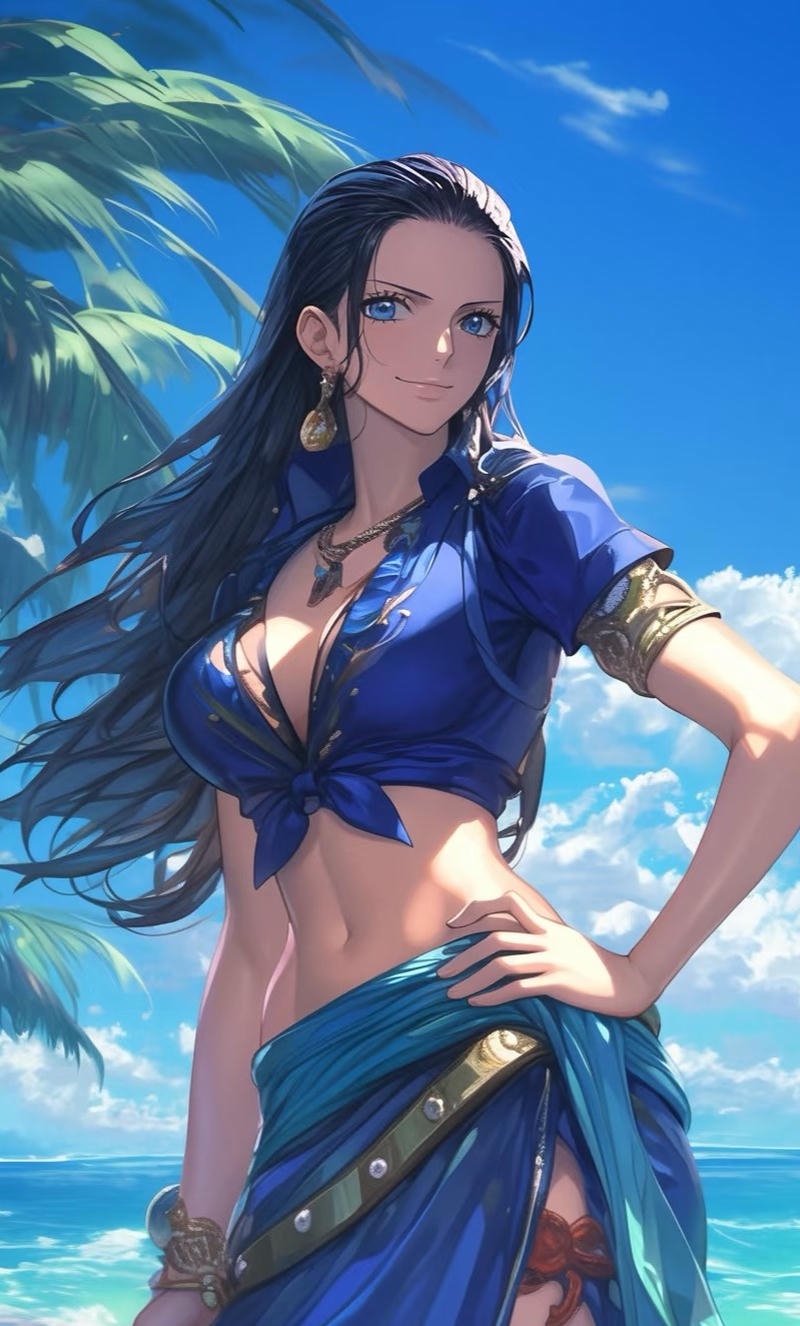 Ảnh Nico Robin anime phong cách dịu dàng quyến rũ