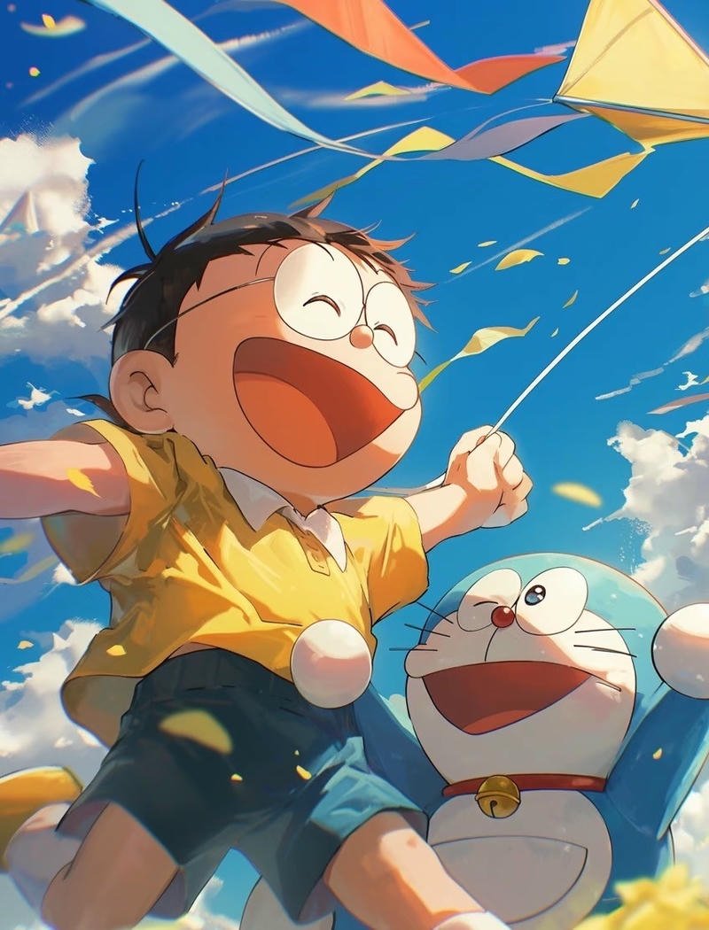 Ảnh Nobita anime trong không gian đời thường