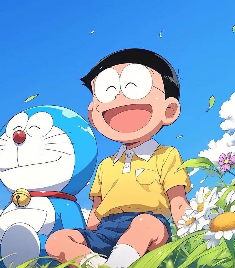 Ảnh Nobita anime với thần thái nhẹ nhàng