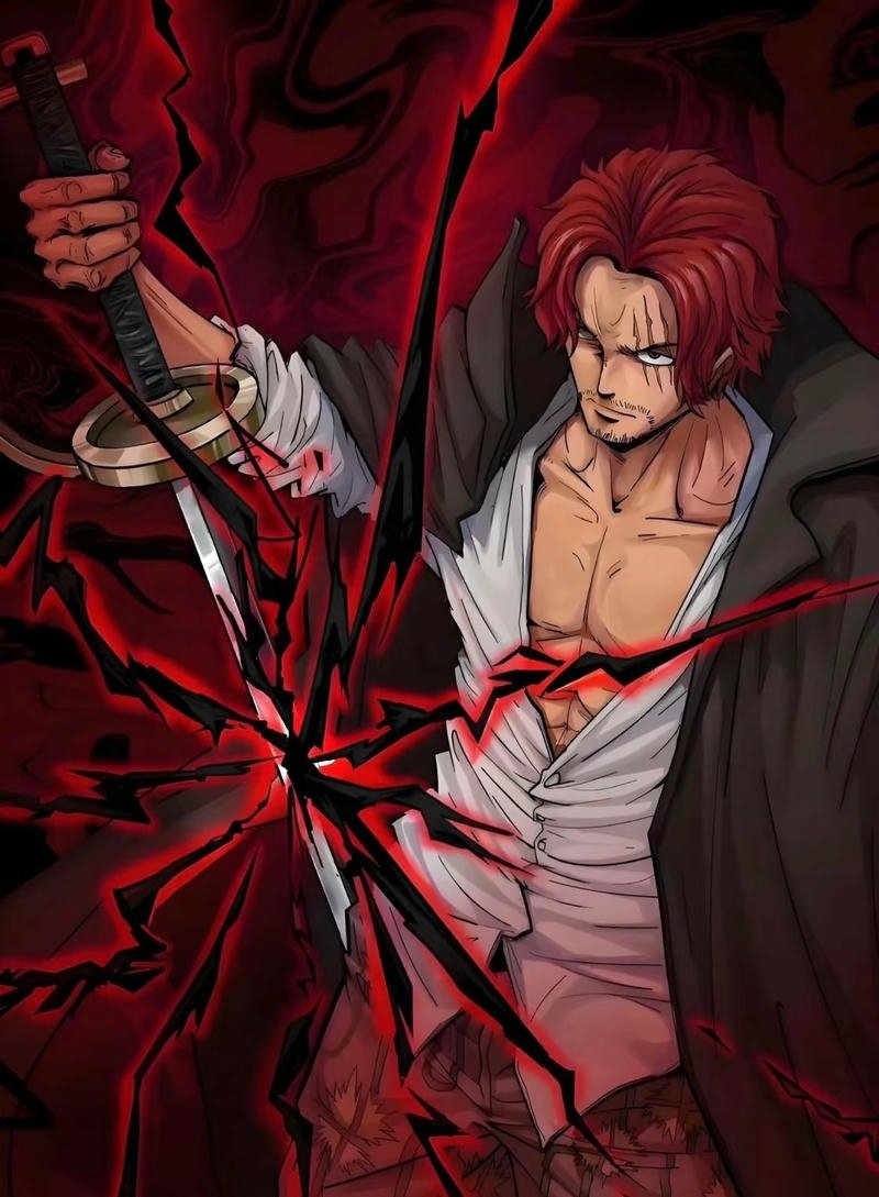 Ảnh Shanks anime với biểu cảm nghiêm nghị