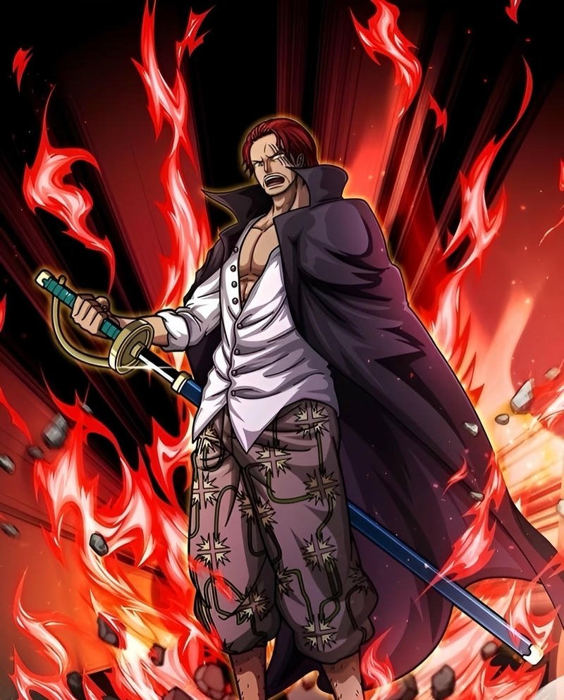 Ảnh Shanks anime với thần thái bình thản
