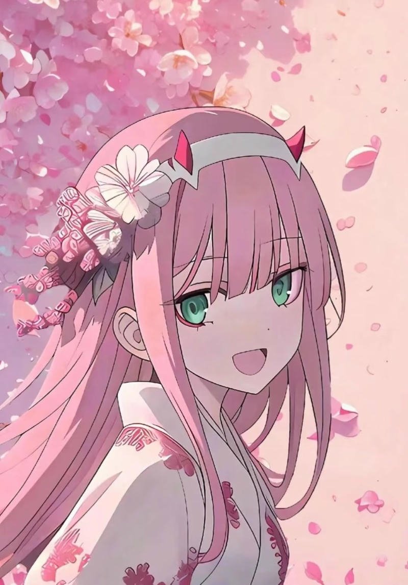 Ảnh Zero Two anime phong cách hành động mạnh