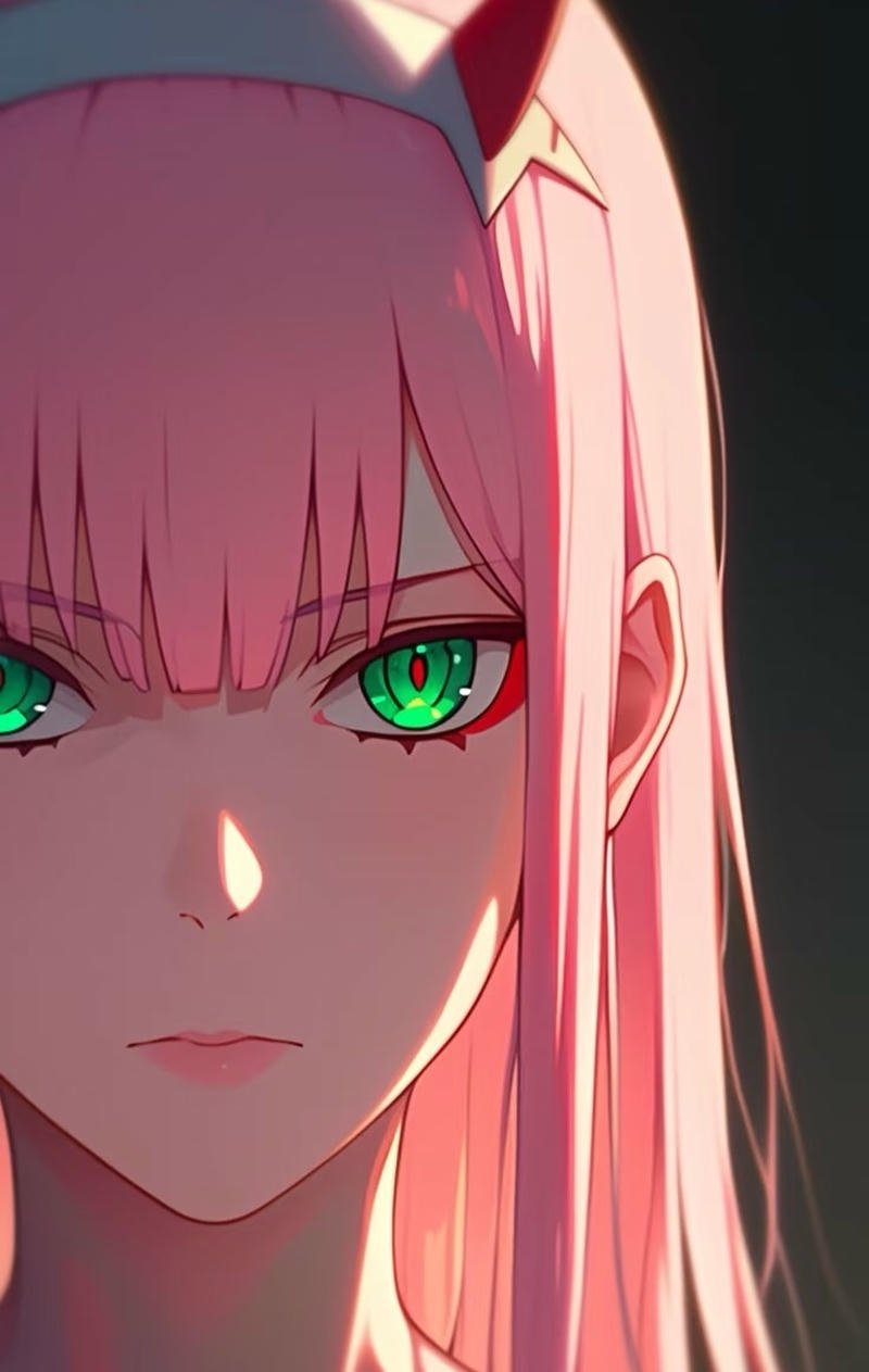Ảnh Zero Two anime phong cách quyến rũ cuốn hút