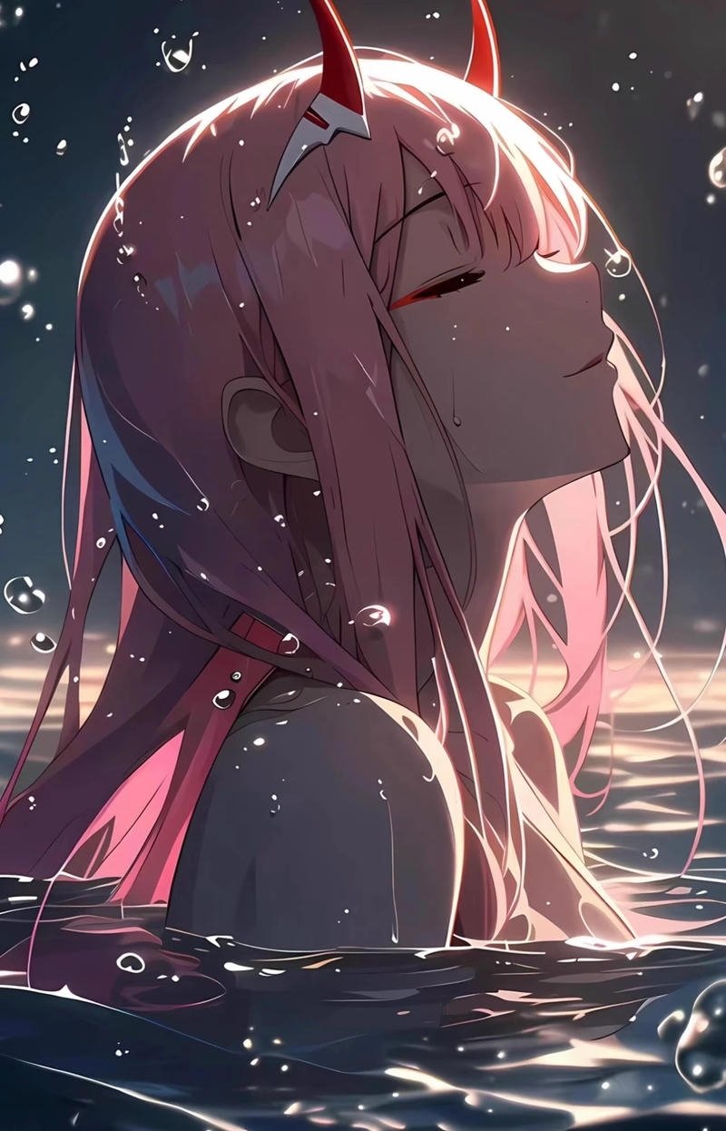 Ảnh Zero Two anime phong cách quyến rũ mạnh