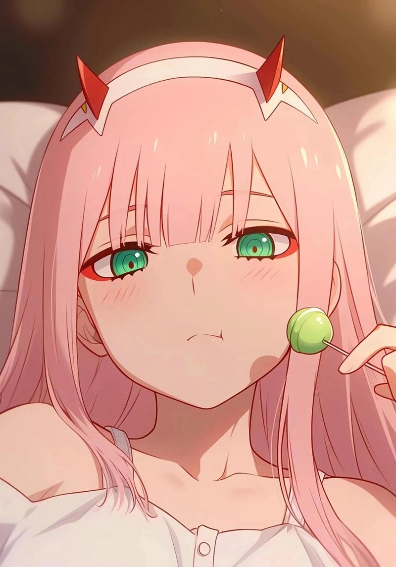 Ảnh Zero Two anime trong không gian tương lai