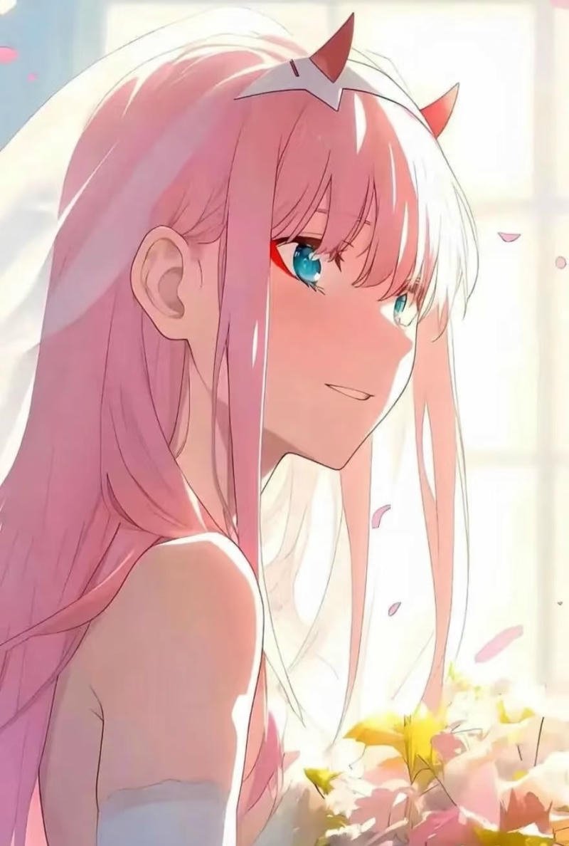 Ảnh Zero Two anime với ánh nhìn cuốn hút