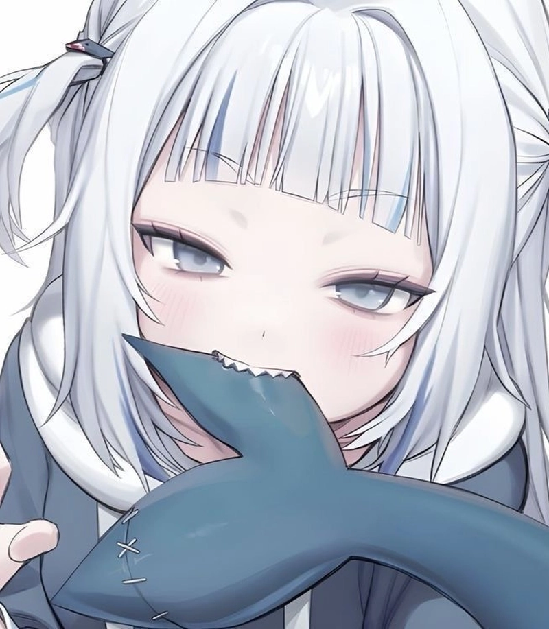Ảnh anime cá mập tạo hình dễ thương nhẹ nhàng