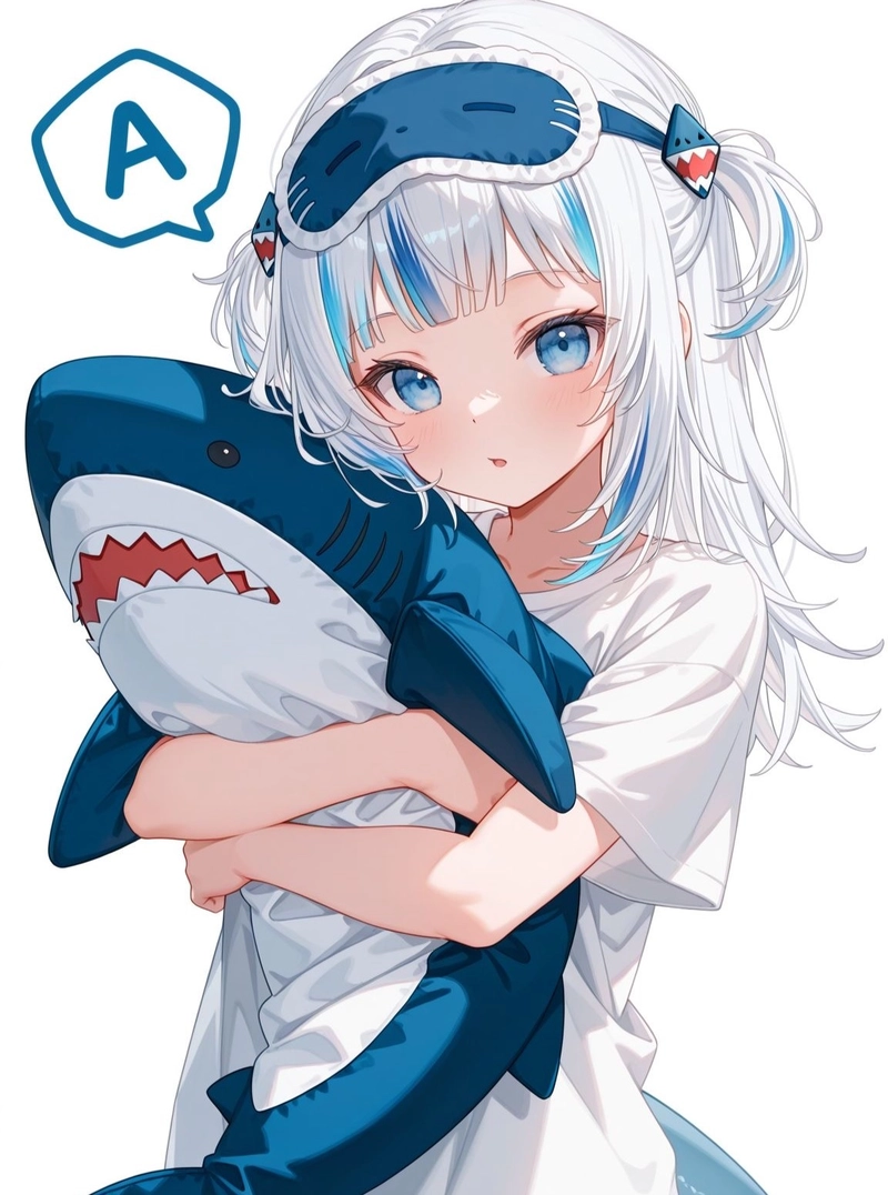 Ảnh anime cá mập với biểu cảm vui nhộn