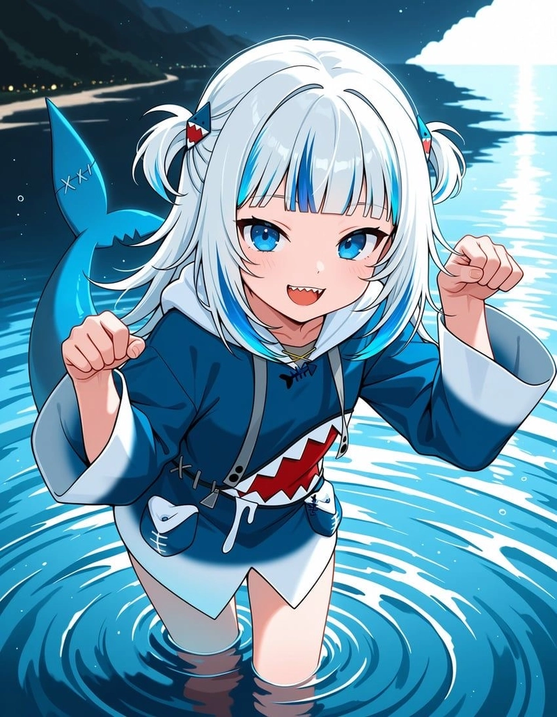 Ảnh anime cá mập với phong cách dễ thương