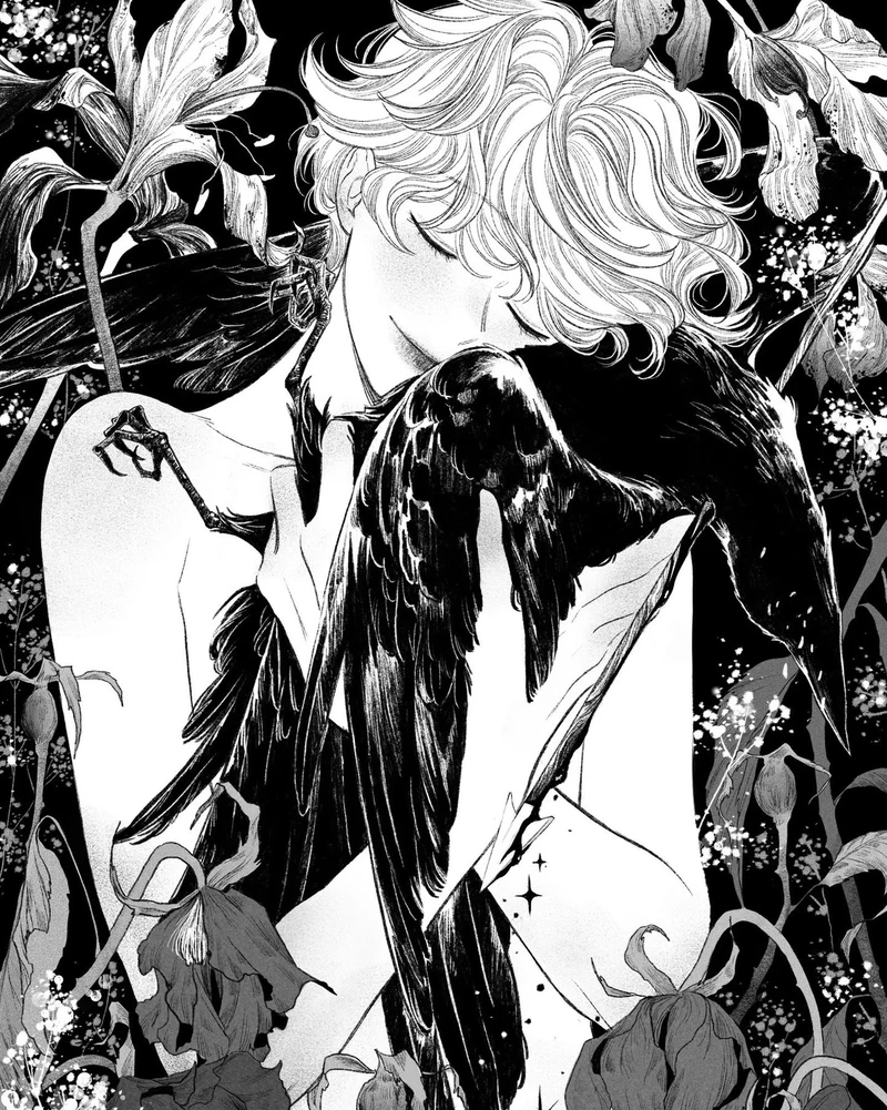 Ảnh anime không màu mang cảm giác xa cách rất rõ