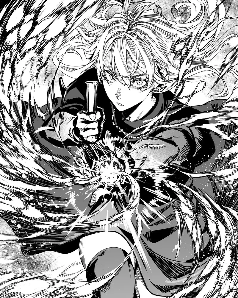 Ảnh anime không màu mang nét cô độc đầy cảm xúc