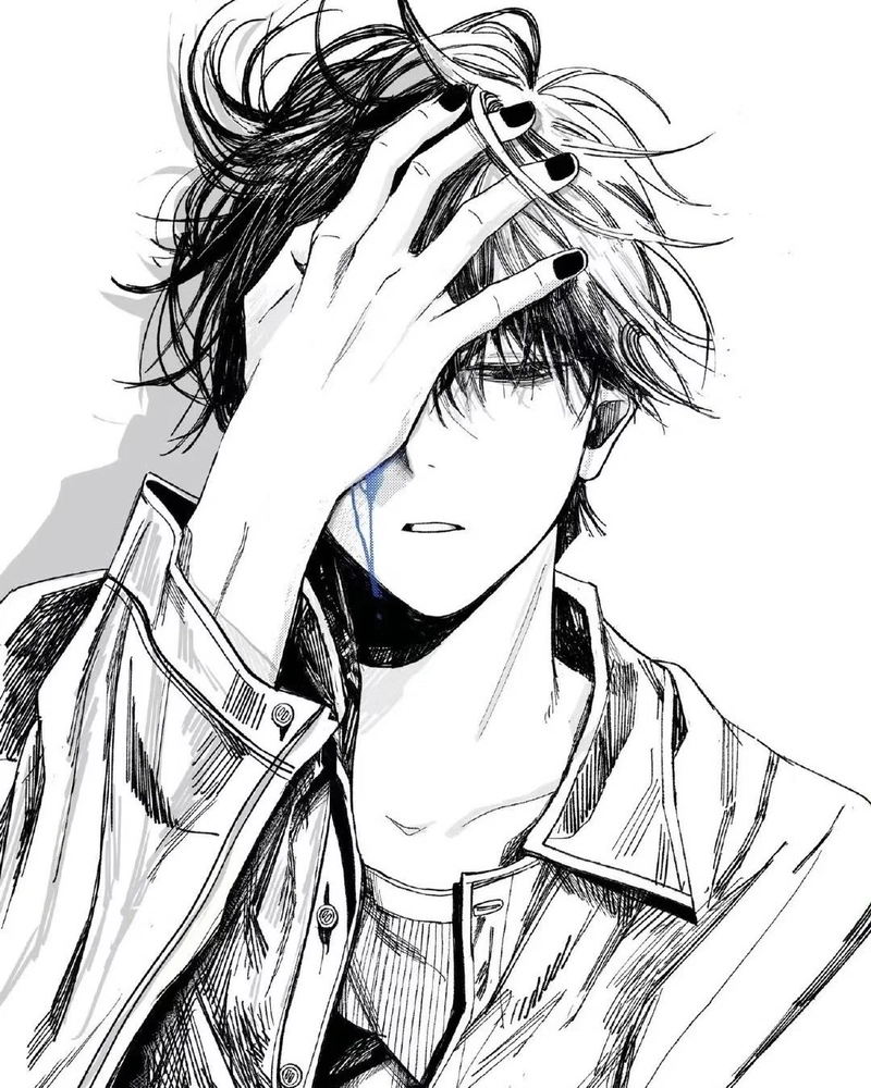 Ảnh anime không màu tạo cảm giác yên lặng đầy cảm xúc