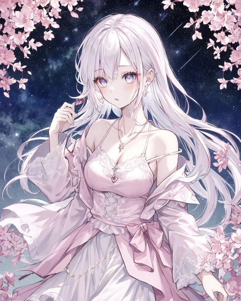 Ảnh anime màu hồng phong cách pastel cực kỳ dễ thương