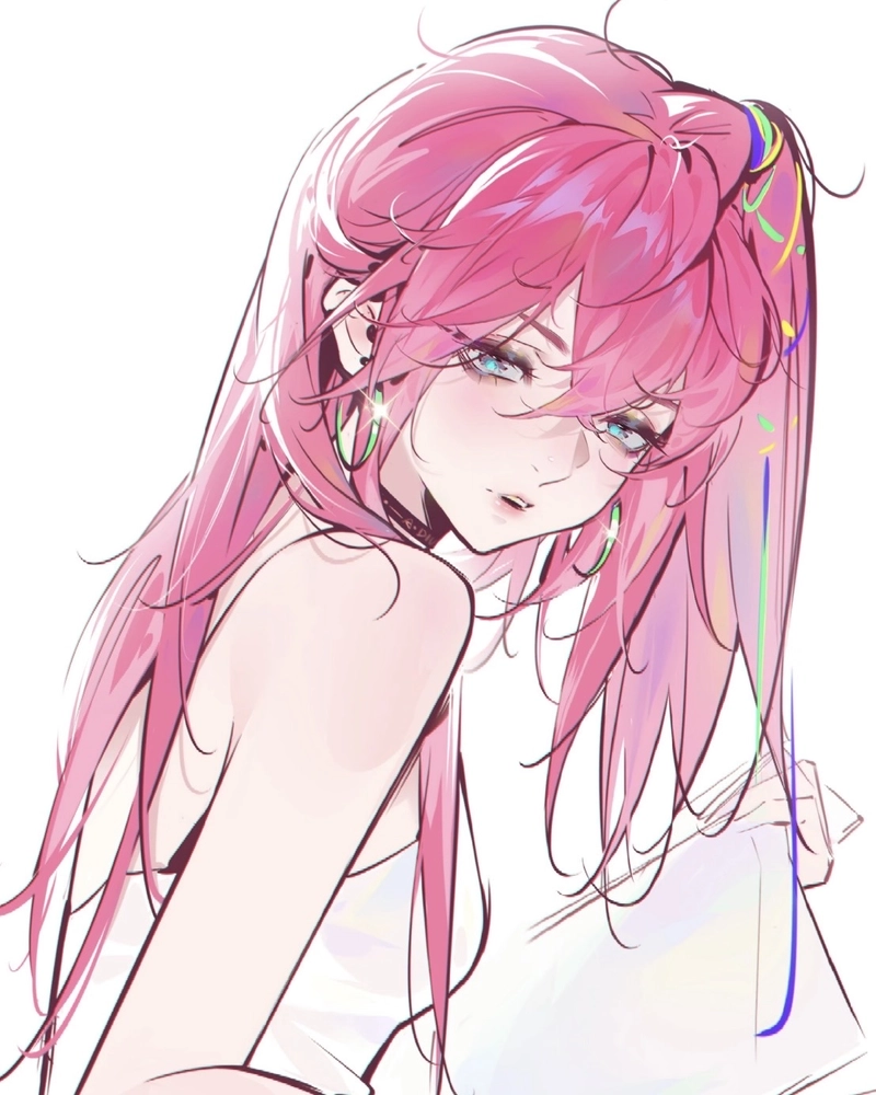 Ảnh anime màu hồng tạo không gian đầy mộng mơ