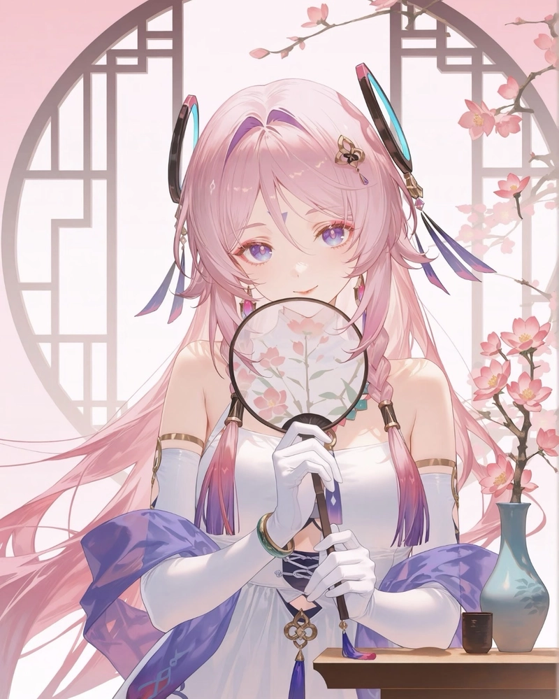 Ảnh anime màu hồng tạo vẻ đẹp nổi bật đầy nữ tính