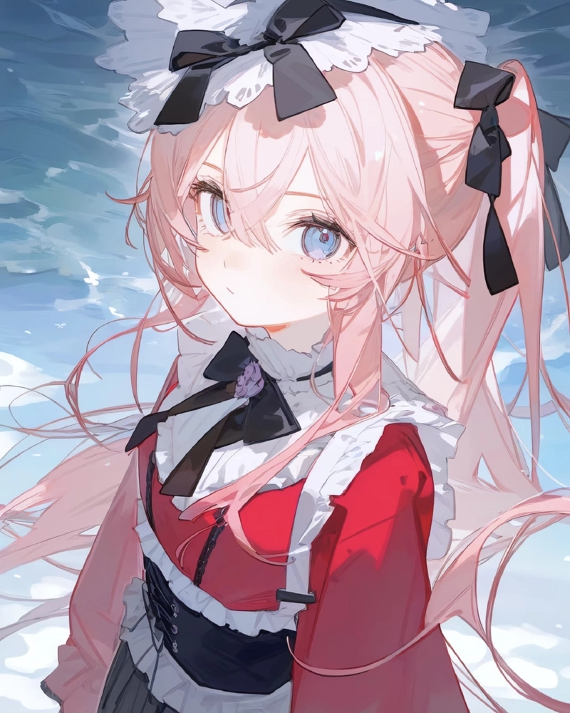 Ảnh anime màu hồng tông dịu tạo cảm giác dễ chịu