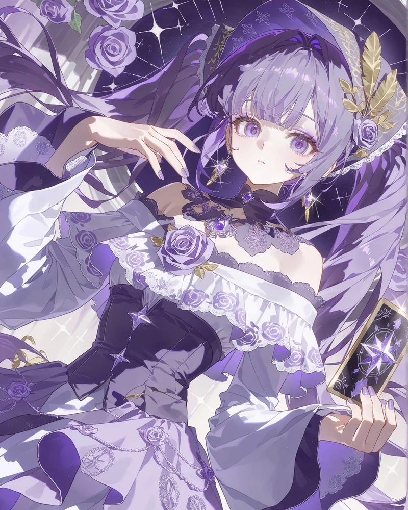 Ảnh anime màu tím mang nét đẹp sắc sảo đầy nổi bật