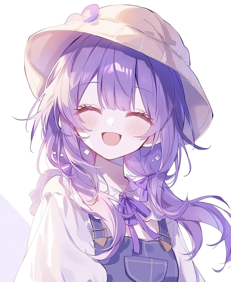 Ảnh anime màu tím nhân vật mang nét đẹp tinh anh