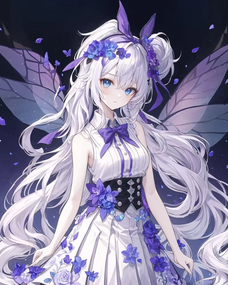 Ảnh anime màu tím nhân vật mang thần thái quyến rũ riêng