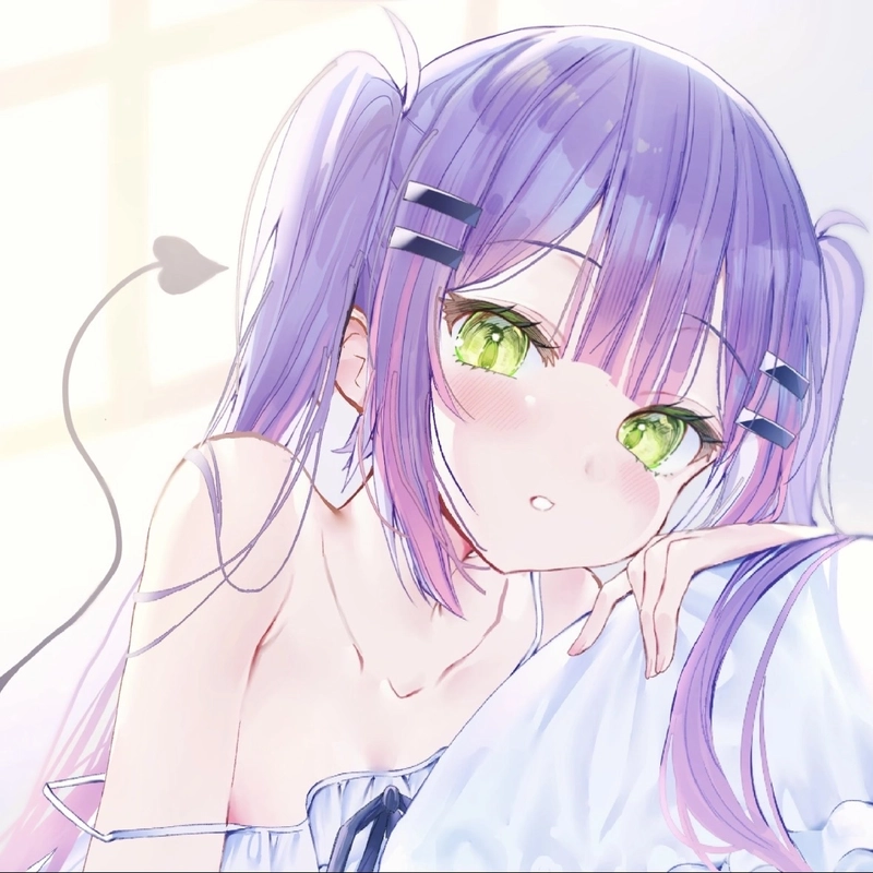 Ảnh anime màu tím sắc tím pastel đầy cảm giác thư thái