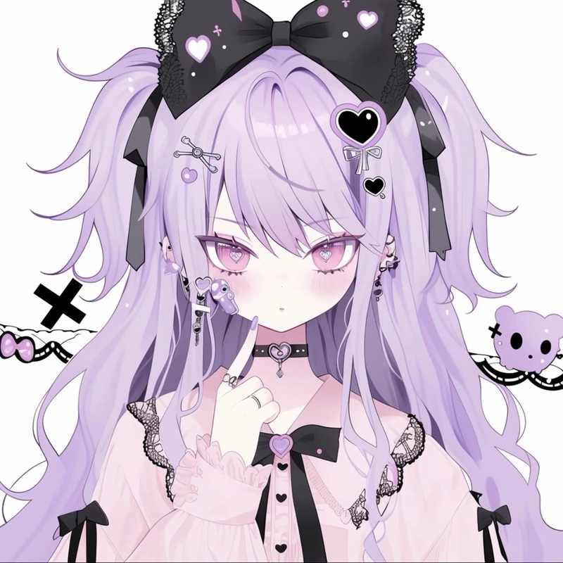 Ảnh anime màu tím tạo chiều sâu bằng sắc tím dịu