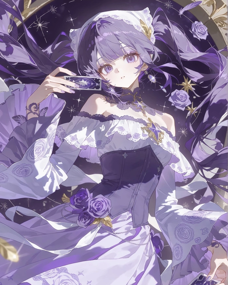 Ảnh anime màu tím tạo vẻ đẹp cuốn hút đầy bí hiểm