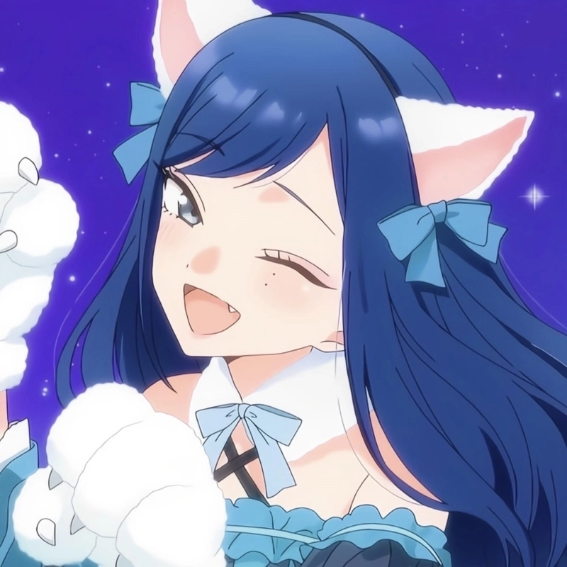 Ảnh anime màu xanh dương nhân vật mang khí chất lạnh giá