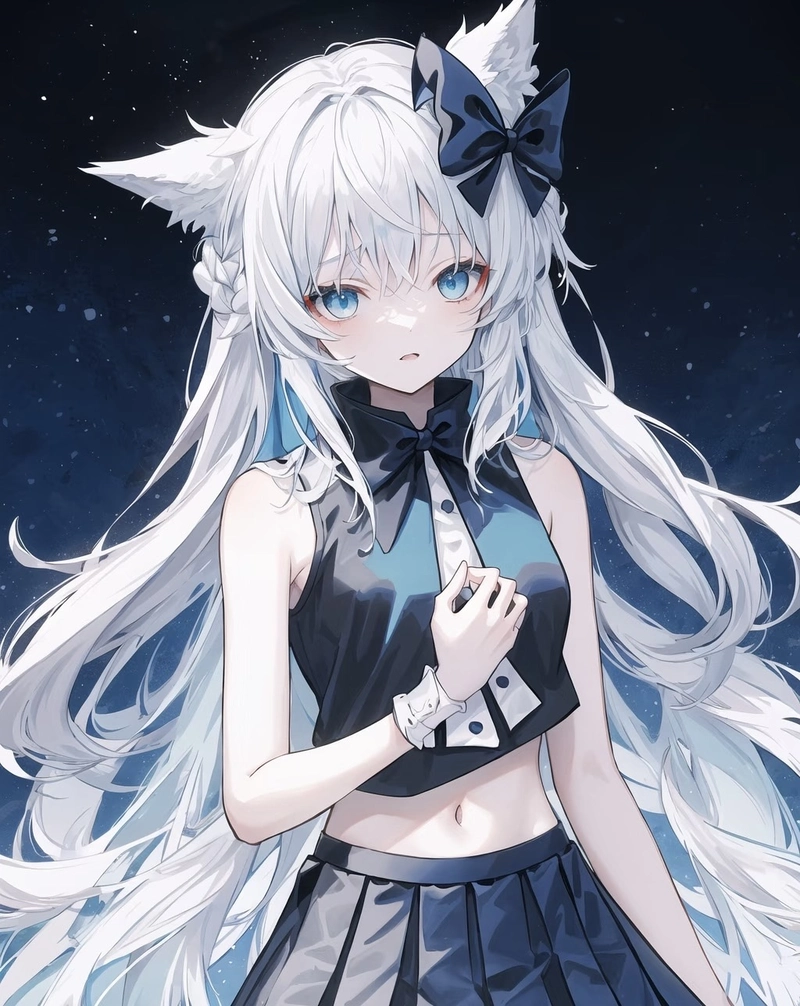 Ảnh anime màu xanh dương tạo cảm giác dịu nhẹ thư giãn
