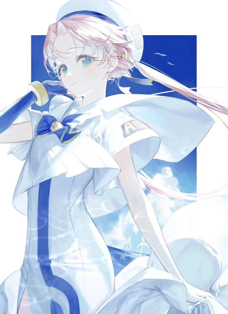 Ảnh anime màu xanh dương tạo không gian đầy bí ẩn