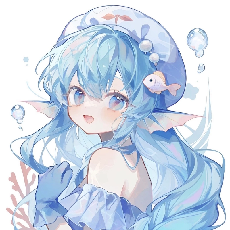 Ảnh anime màu xanh dương tạo không khí trầm lắng bí ẩn