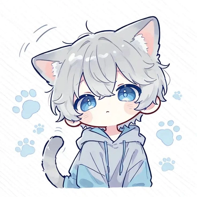 Ảnh anime nam chibi phong cách hoạt hình rất dễ mến