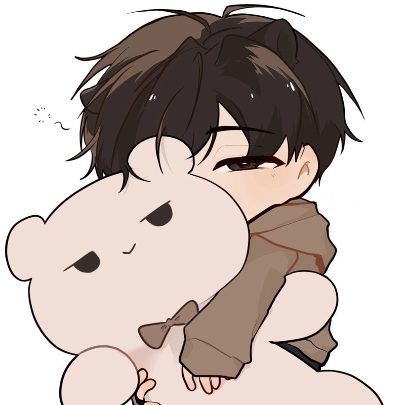 Ảnh anime nam chibi phong cách tối giản rất hài hòa