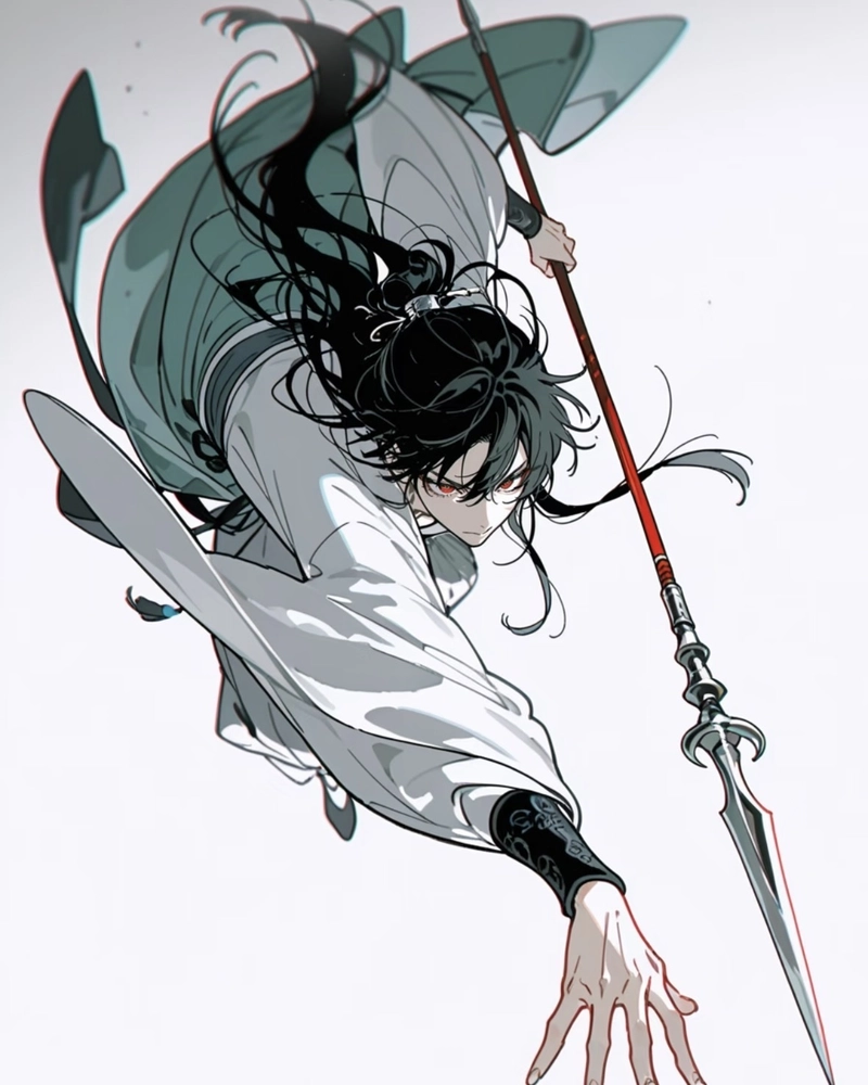Ảnh anime nam cổ trang mang vẻ trầm tĩnh sâu lắng