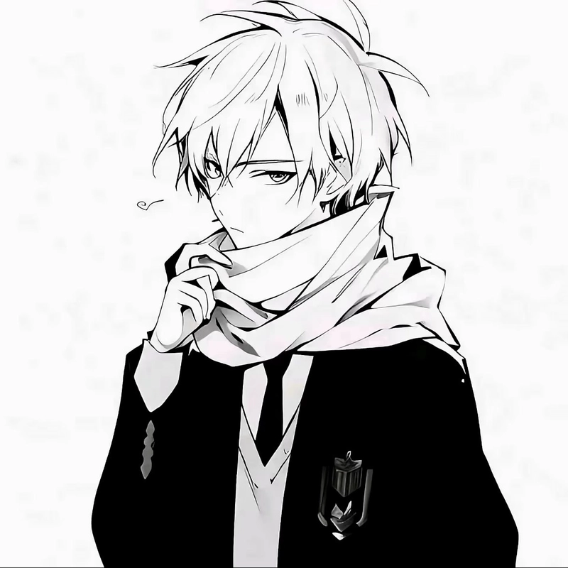 Ảnh anime nam với mái tóc bạc cực kỳ nổi bật