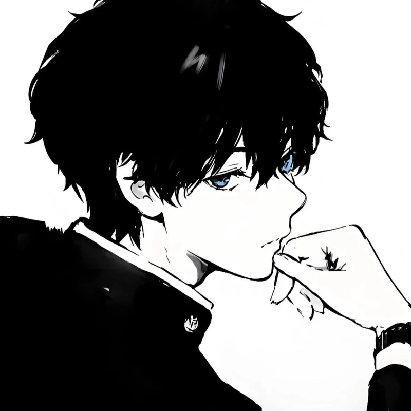 Ảnh anime nam với mái tóc rối cực kỳ nghệ thuật