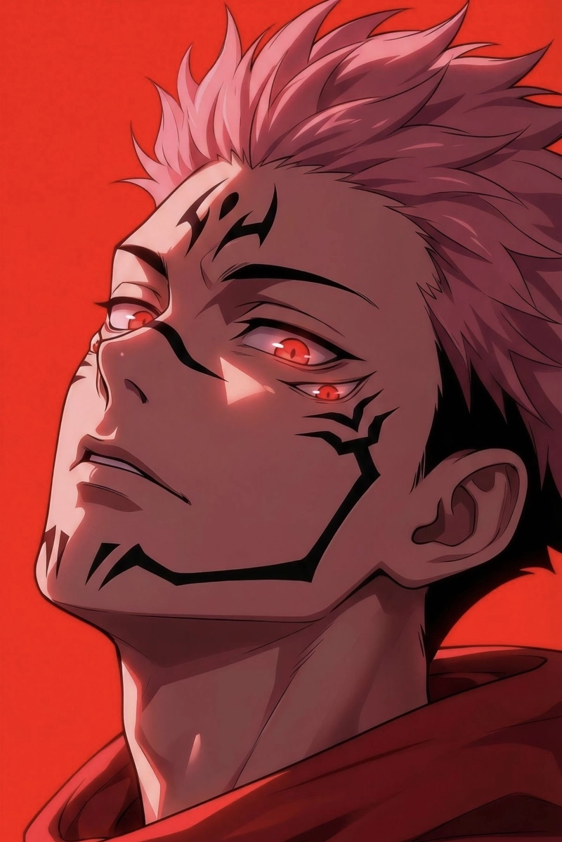 Ảnh anime sukuna đứng một mình đầy quyền lực