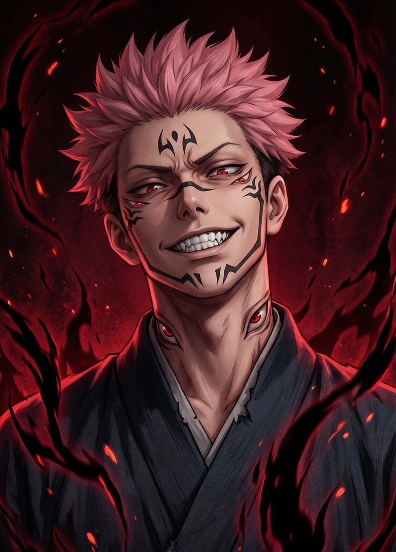 Ảnh anime sukuna phong cách ma vương cuốn hút