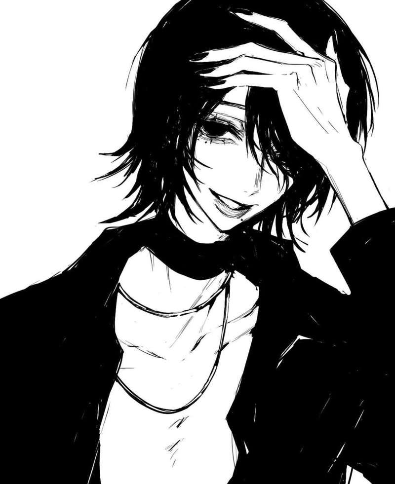 Ảnh anime trắng đen tạo cảm giác xa cách đầy lạnh giá