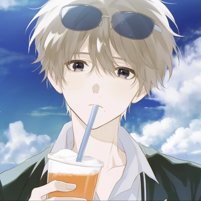 Ảnh avatar anime nam cùng biểu cảm trầm lặng cuốn mắt