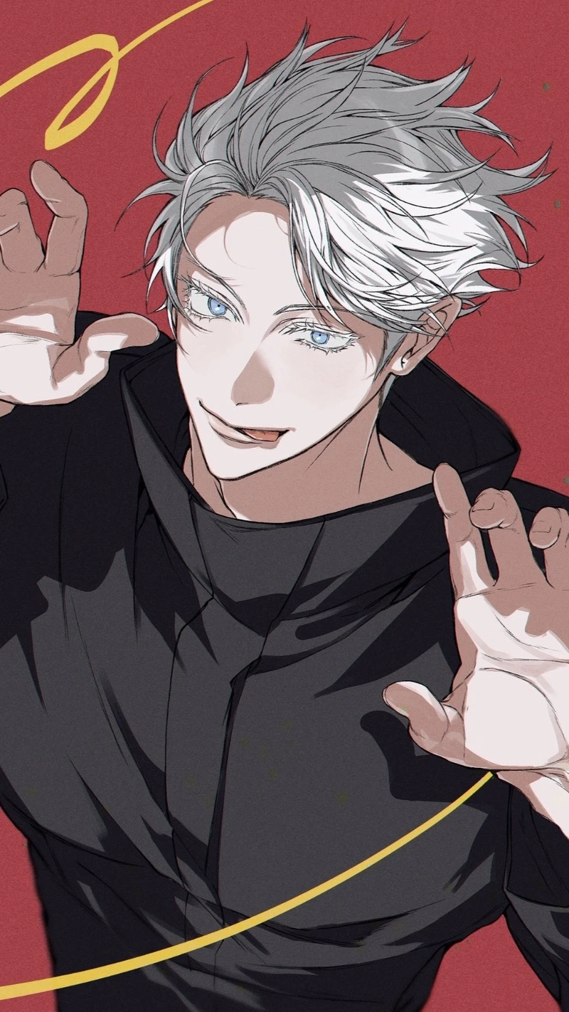 Ảnh nền anime nam cùng mái tóc bay rất nghệ thuật