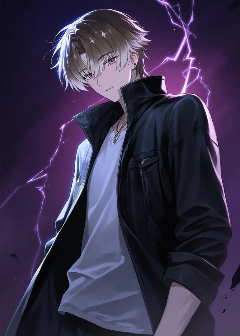 Ảnh nền anime nam cùng nụ cười nhẹ rất có thiện cảm