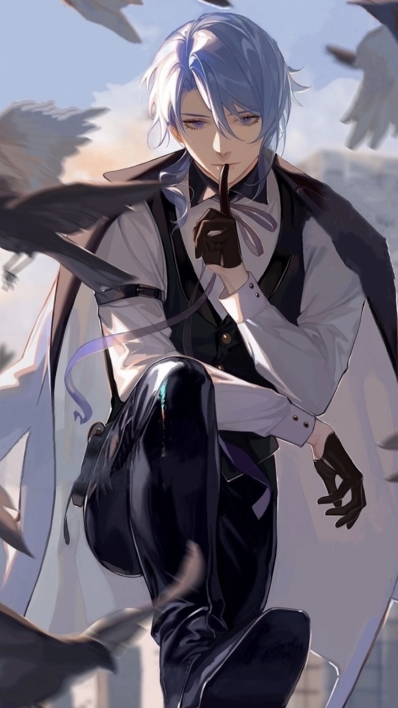 Ảnh nền anime nam mang nét đẹp dịu dàng kiểu học trưởng