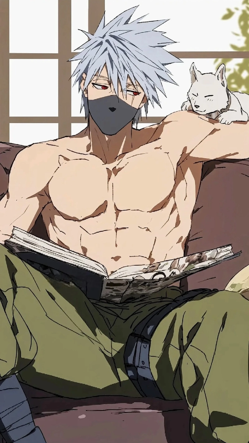 Ảnh nền anime nam với đường nét sắc sảo nam tính