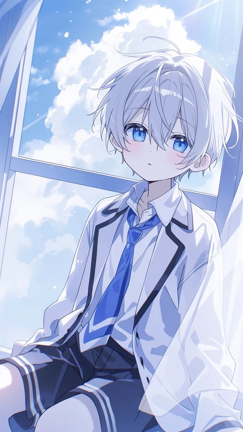 Ảnh nền anime nam với nét đẹp thư sinh pha lạnh lùng