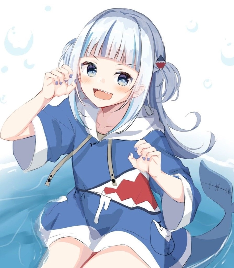 Ảnh nhân vật cá mập anime với thiết kế đáng yêu