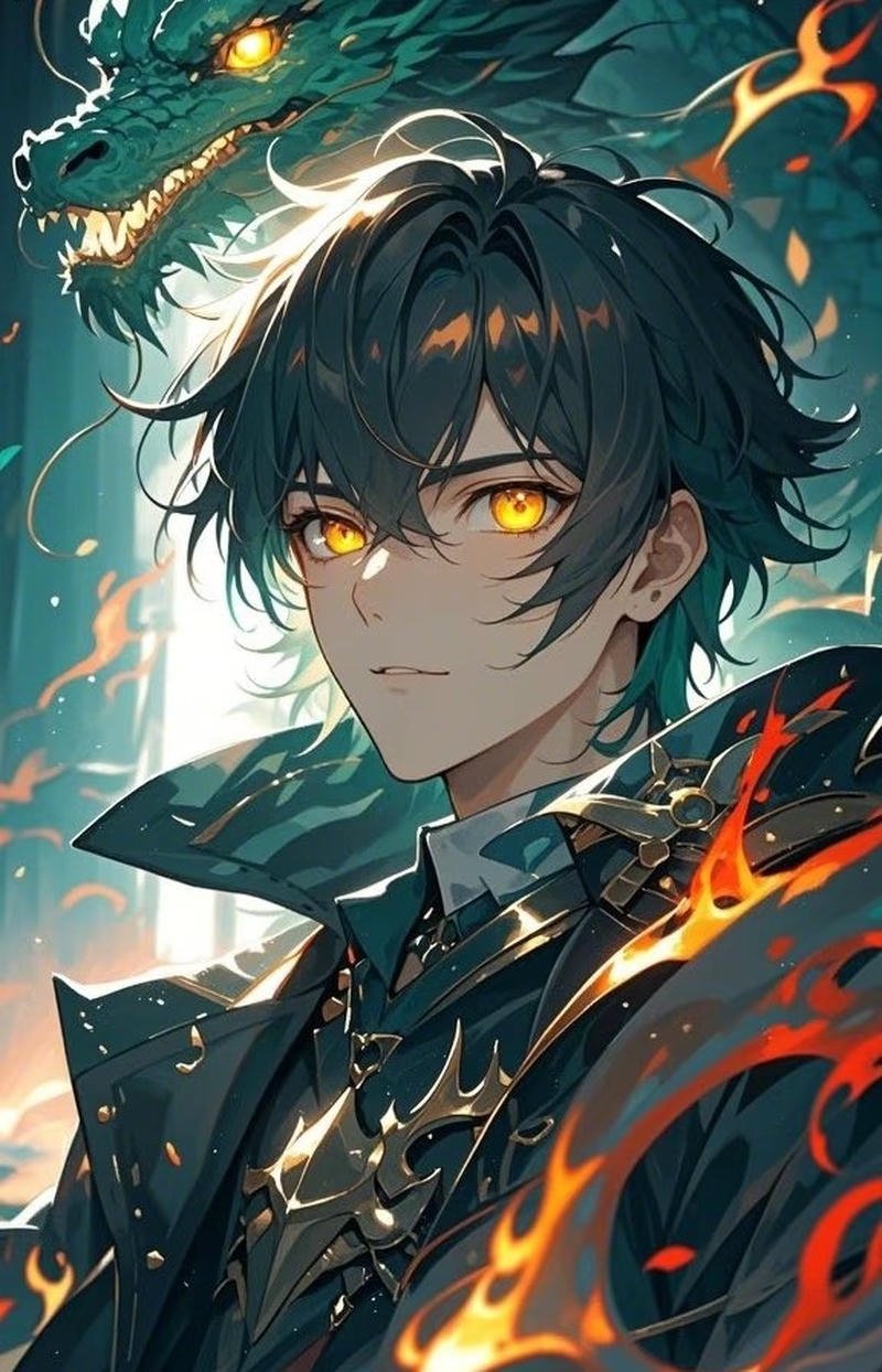 Ảnh rồng anime phong cách chiến đấu mạnh